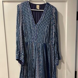 Akemi + Kin Blue and White Printed Dress